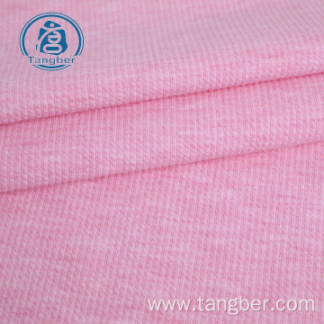 Rib Cotton Polyester Jersey Knitted Fabric For Dress